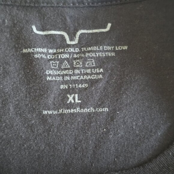 Kimes Ranch T Shirt Mens XL Black Graphic Print Logo SS Crewneck Western Outdoor - Picture 3 of 11
